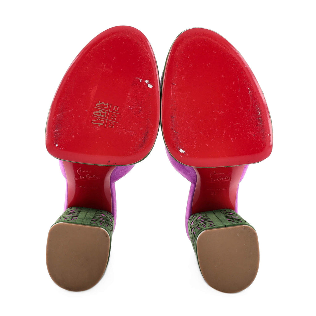 Women's Yazemule Platform Slide Sandals Suede 130