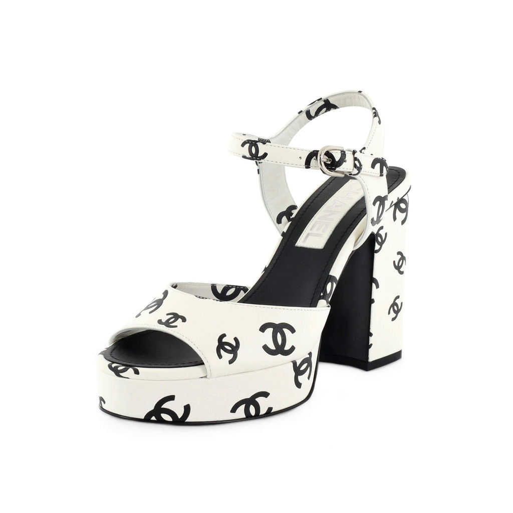 Women's Coco Beach Heeled Sandals Printed Leather