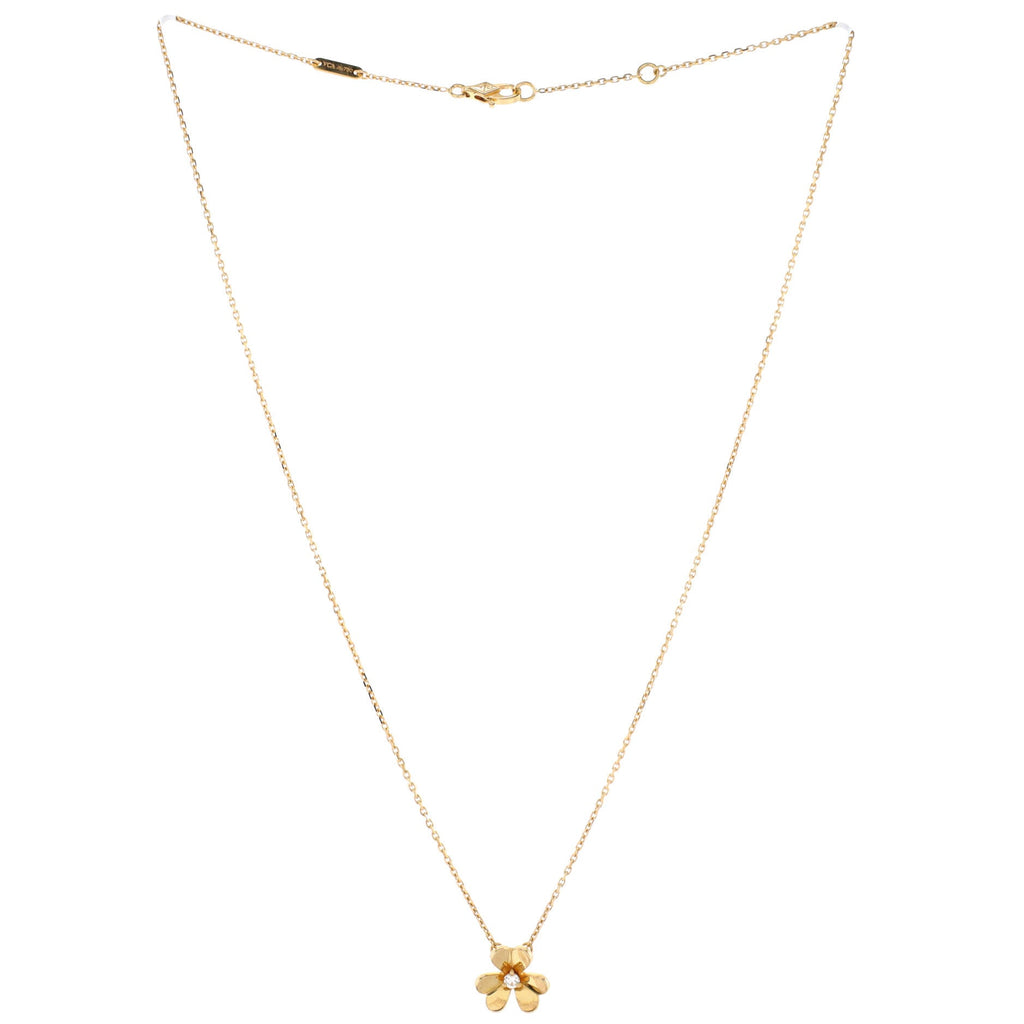 Frivole Pendant Necklace 18K Yellow Gold and Diamond Mini