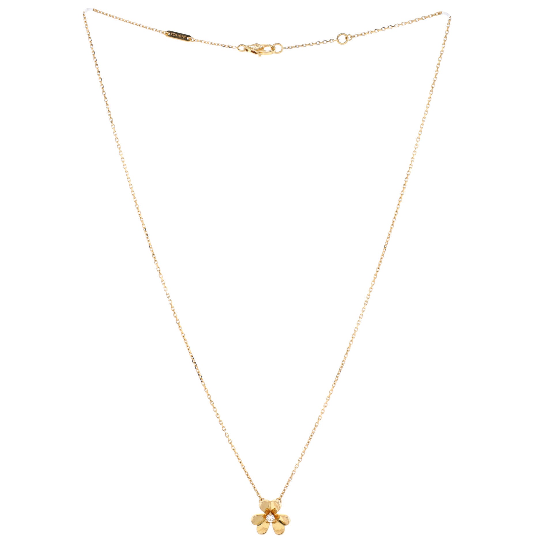 Frivole Pendant Necklace 18K Yellow Gold and Diamond Mini