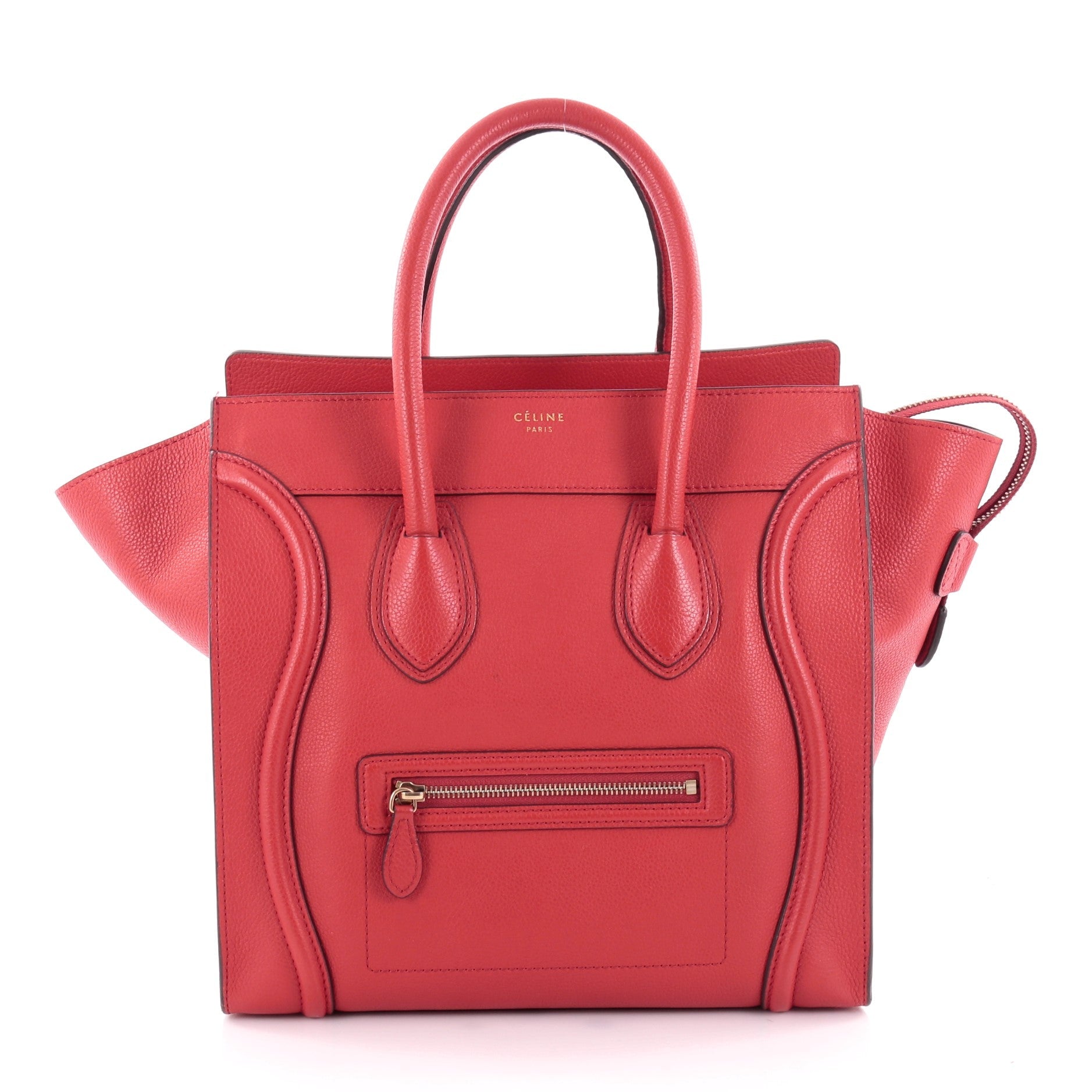 Luggage Handbag Grainy Leather Mini