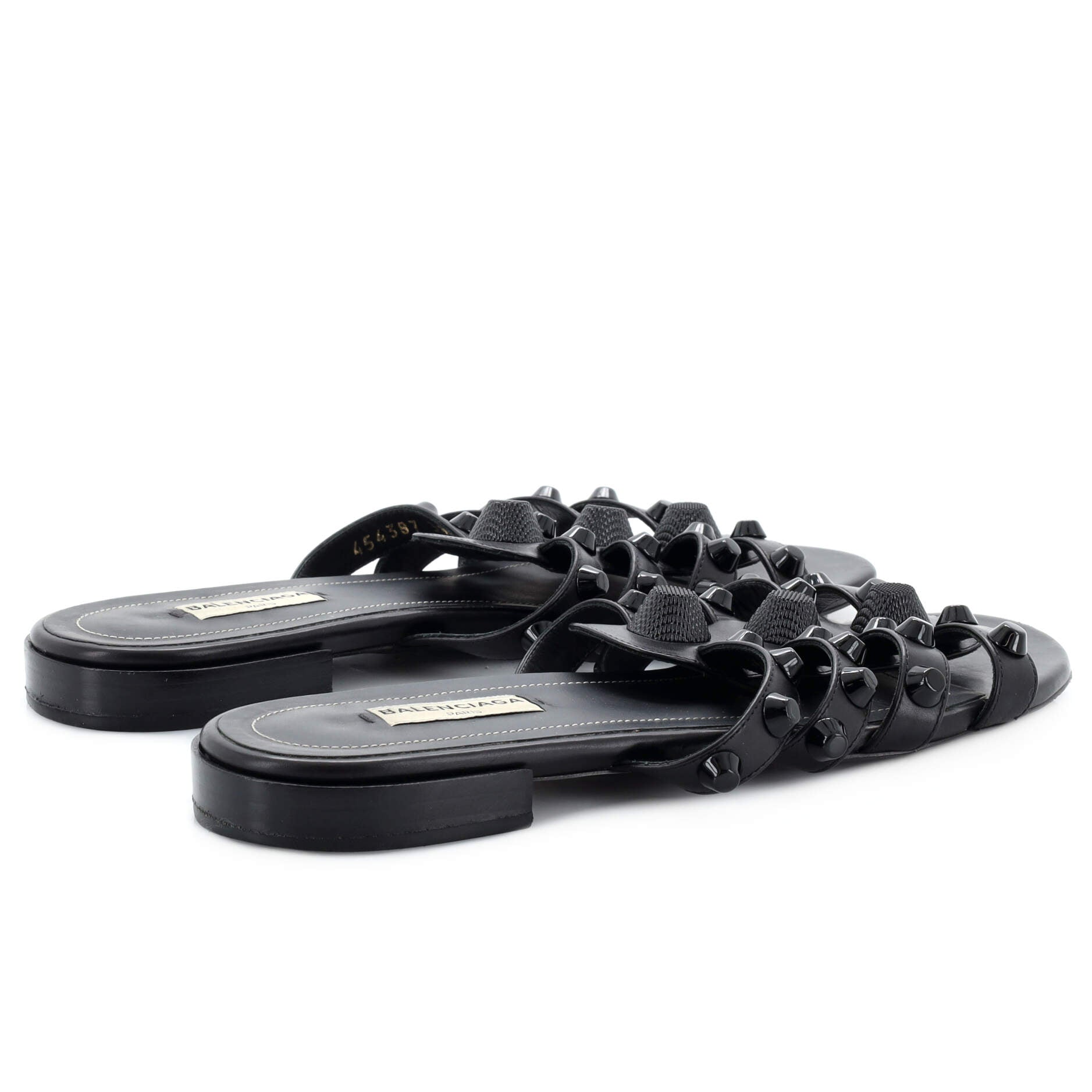Women's Cagole Slide Sandals Studded Leather