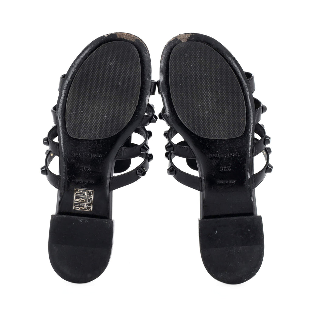Women's Cagole Slide Sandals Studded Leather