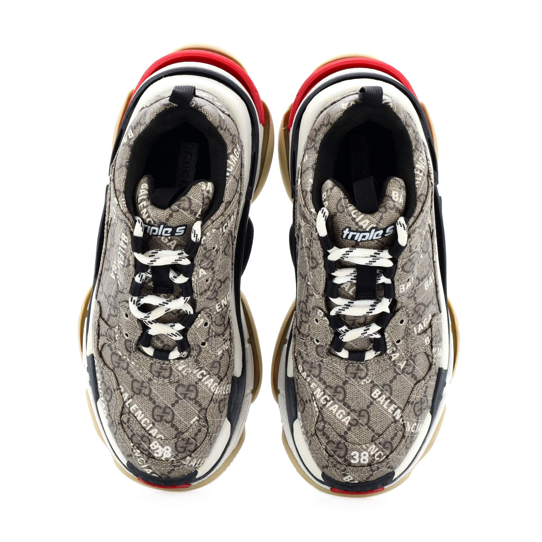 x Gucci The Hacker Project Women's Triple S Sneakers GG Coated Canvas