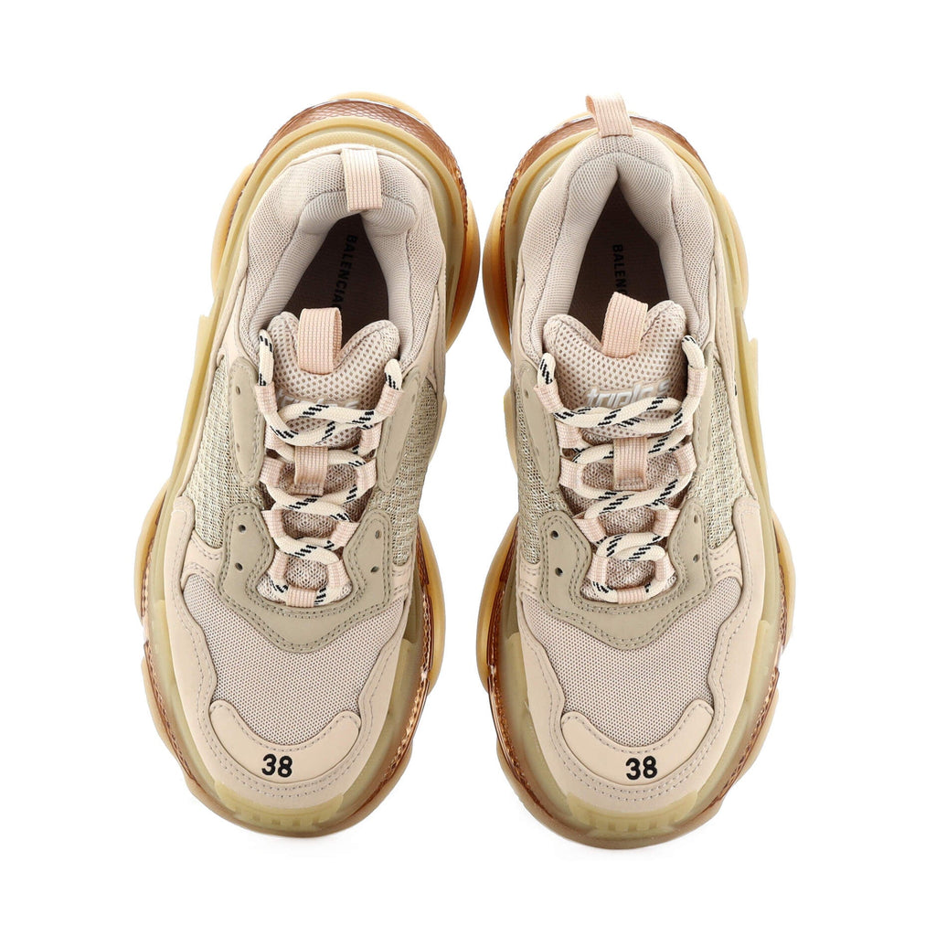 Men's Triple S Sneakers Fabric and Mesh with Faux Leather