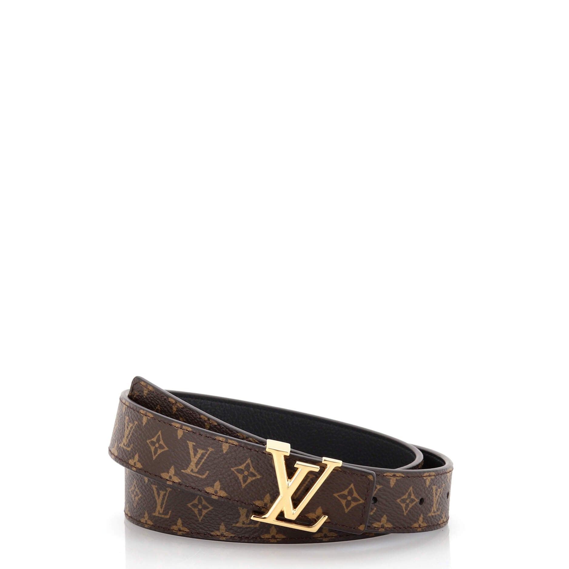 LV Initiales Reversible Belt Monogram Canvas and Leather Medium 75