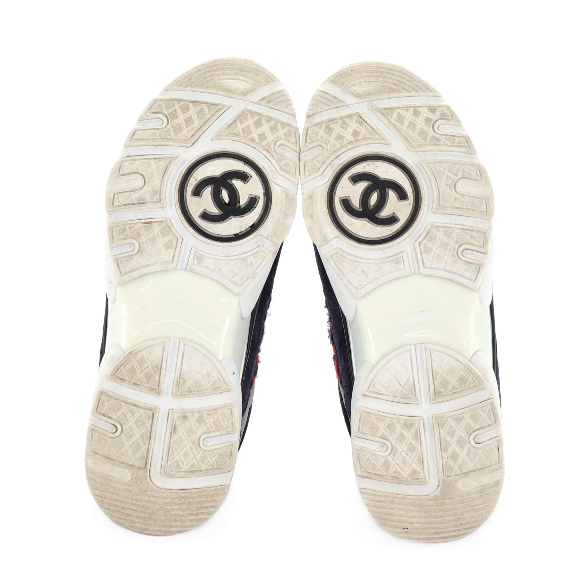 Women's CC Low-Top Sneakers Leather and Tweed