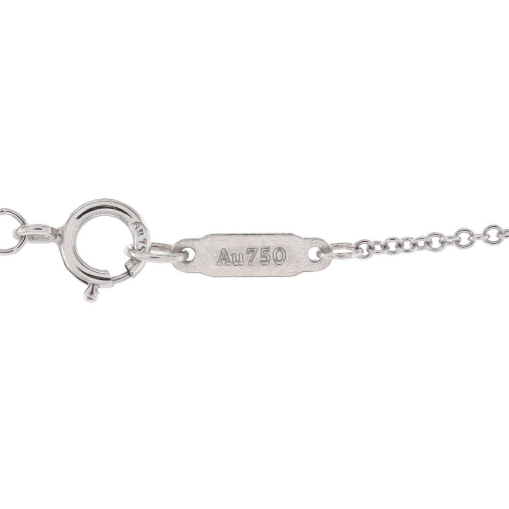 T Smile Pendant Necklace 18K White Gold with Diamonds Small