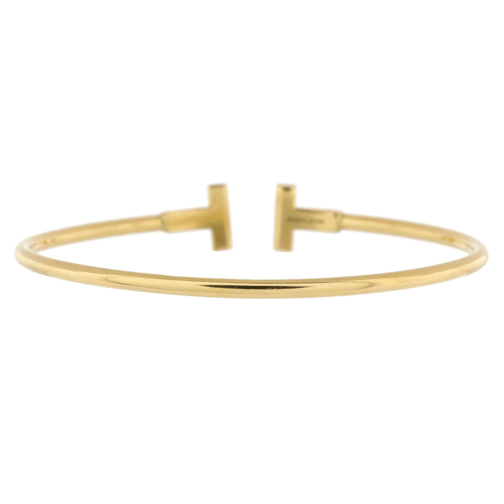 T Wire Bracelet 18K Yellow Gold Narrow