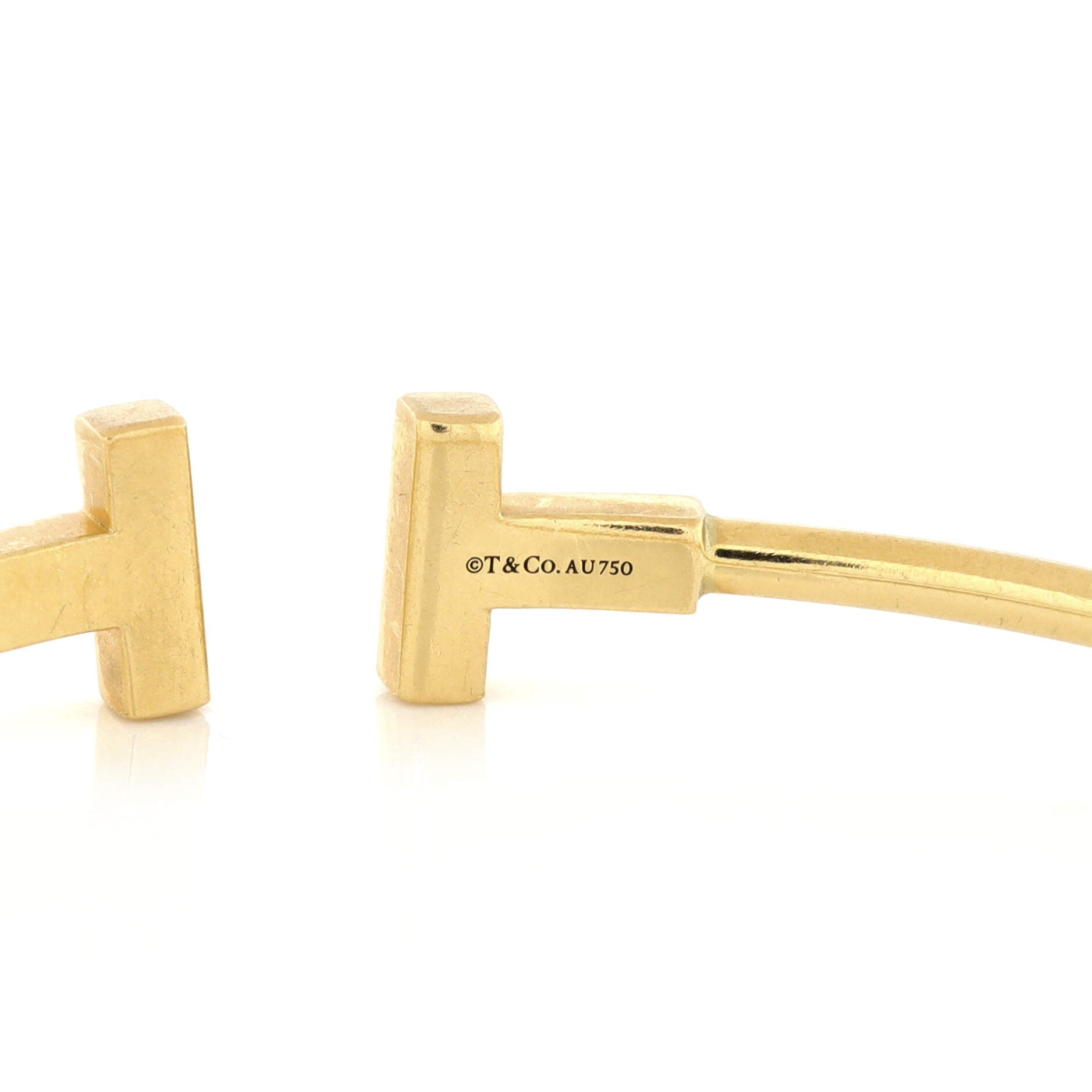 T Wire Bracelet 18K Yellow Gold Narrow