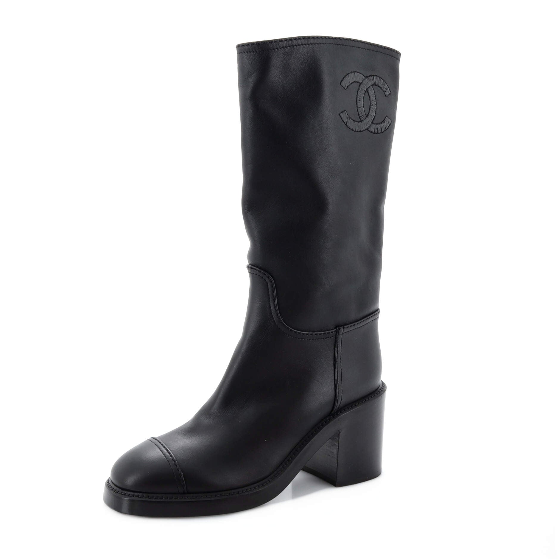 Women's Cap Toe CC Mid-Calf Boots Leather