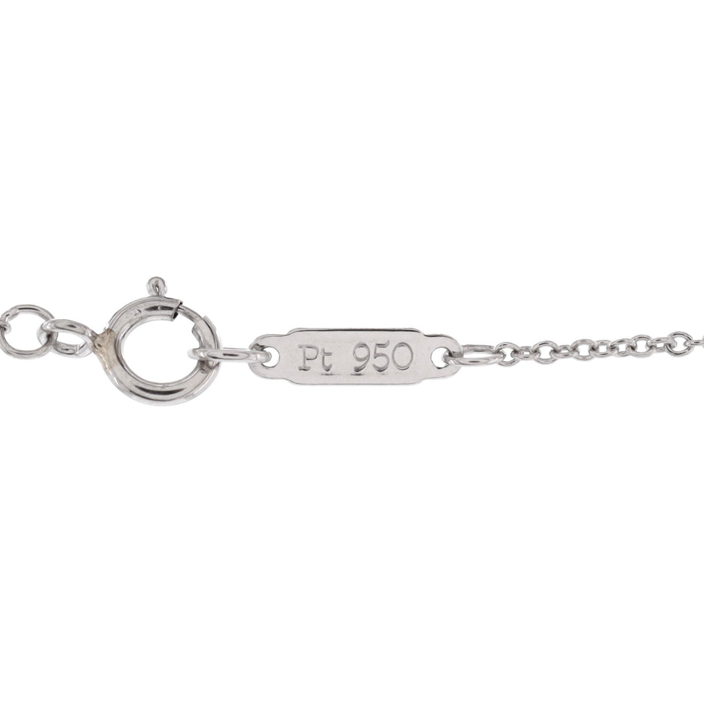 Paper Flowers Firefly Pendant Necklace Platinum with Diamonds and Aquamarine Small