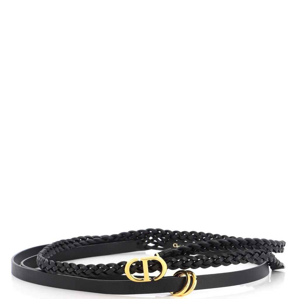DiorDouble Belt Braided Leather Thin 75