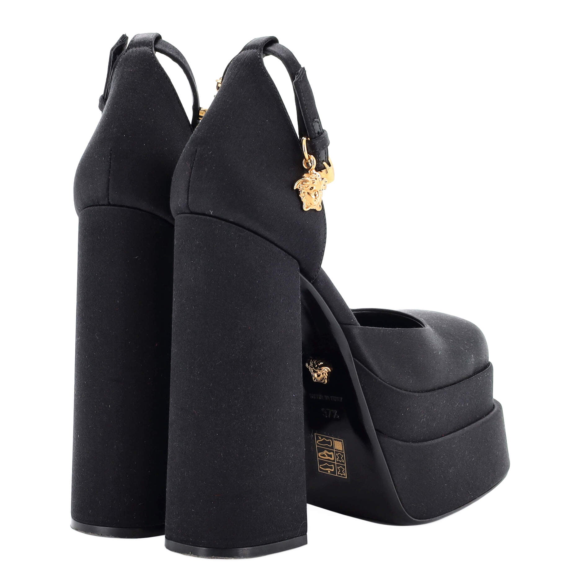 Women's Medusa Aevitas Platform Pumps Satin with Crystals