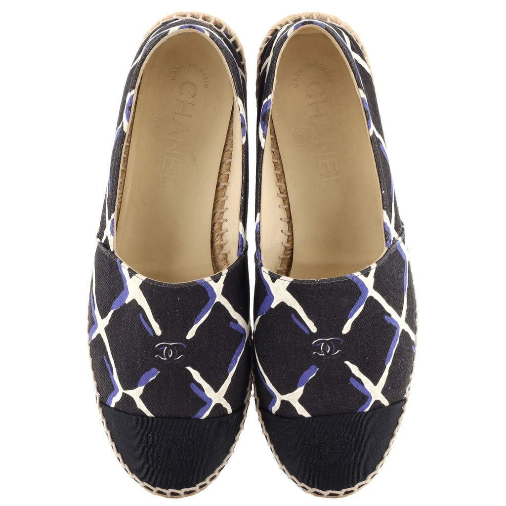 Women's CC Cap Toe Espadrilles Printed Canvas