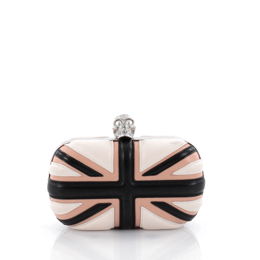 Britannia Skull Box Clutch Leather Small