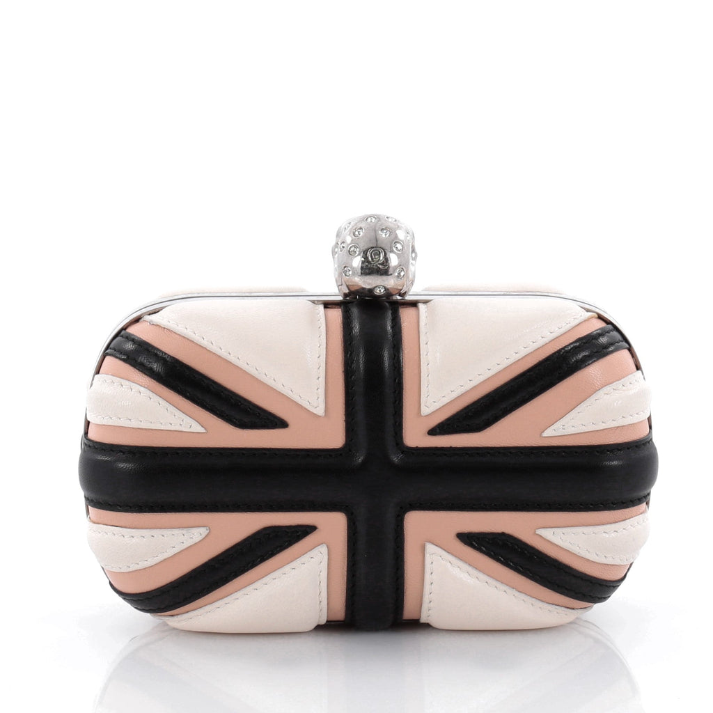Britannia Skull Box Clutch Leather Small