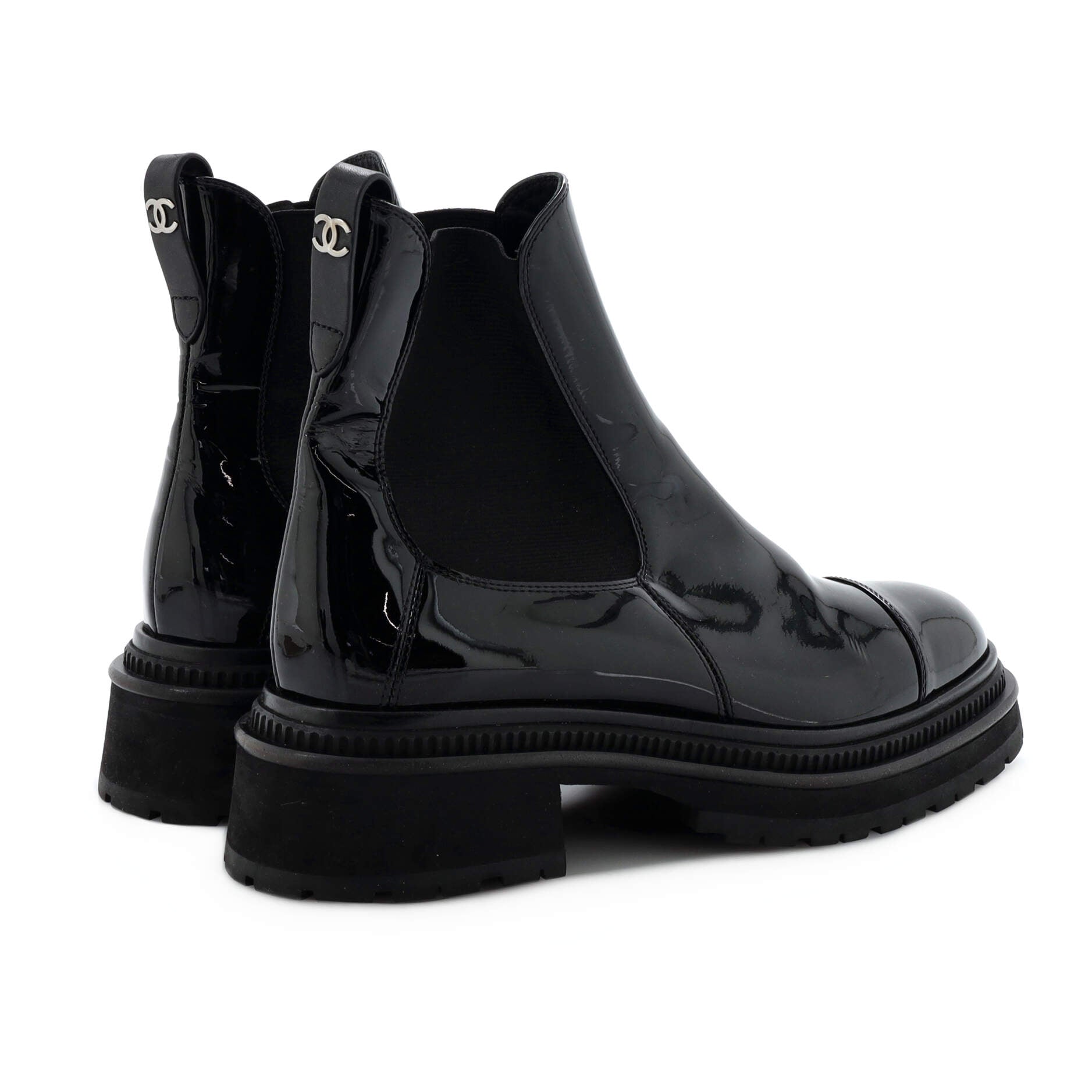 Women's CC Cap Toe Chelsea Boots Patent