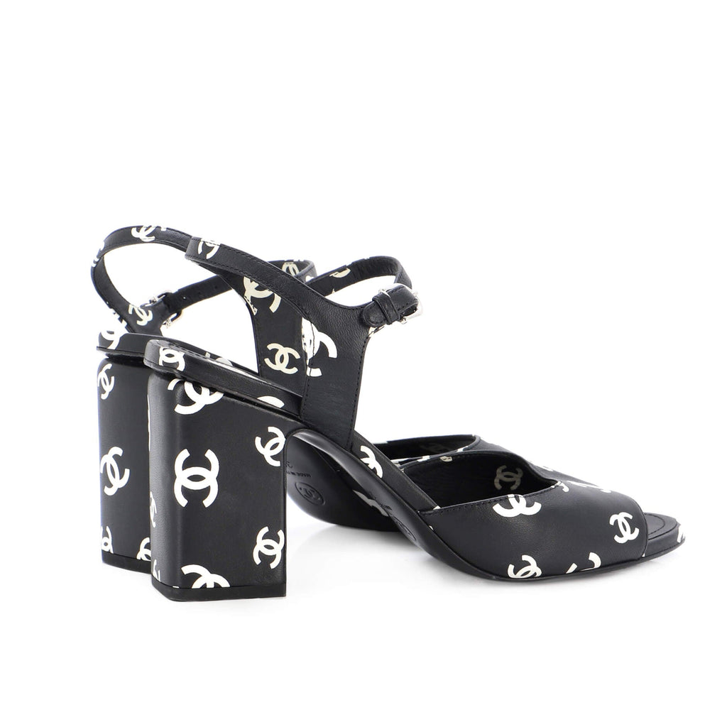 Women's Coco Beach Heeled Sandals Printed Leather