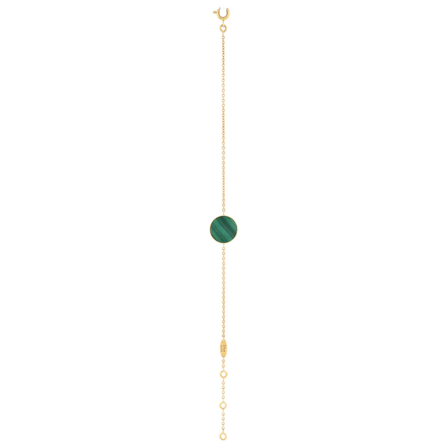 Rose des Vents Bracelet 18K Yellow Gold with Diamond and Malachite