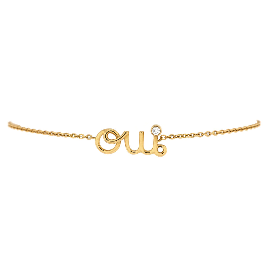 Oui Bracelet 18K Yellow Gold with Diamond
