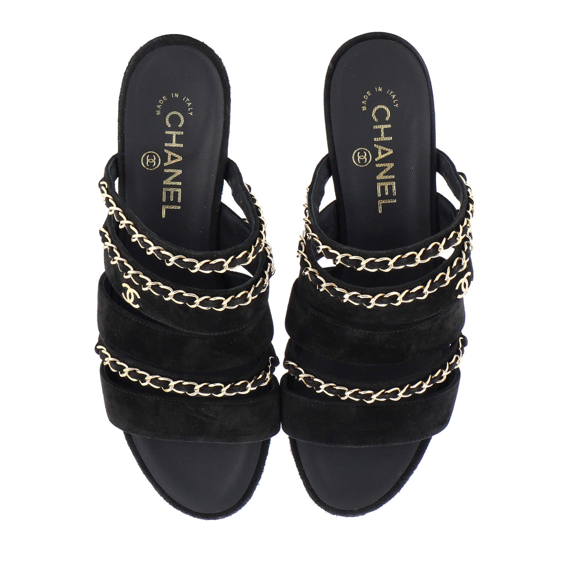Women's CC Strap Slide Sandals Suede
