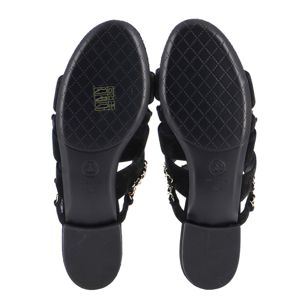 Women's CC Strap Slide Sandals Suede