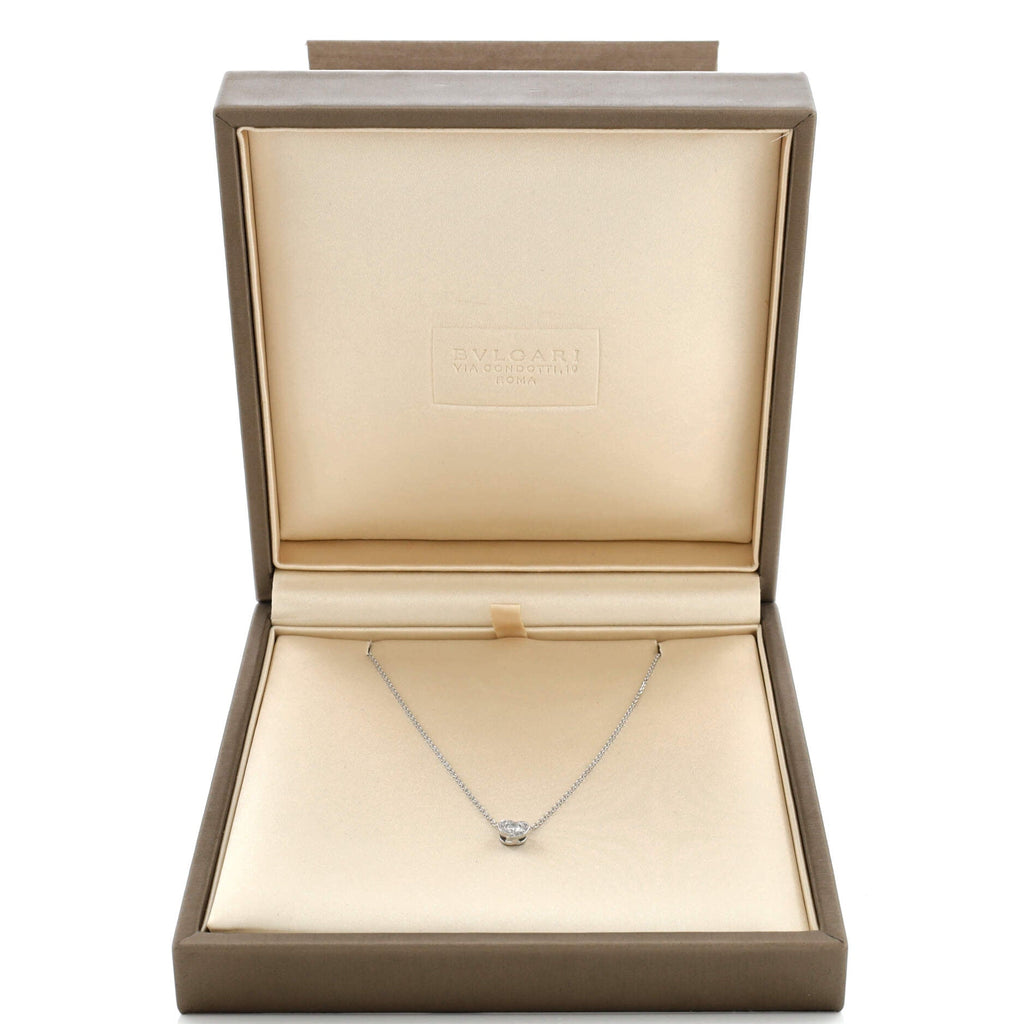 Incontro D'amore Slide Pendant Necklace 18K White Gold with Diamonds