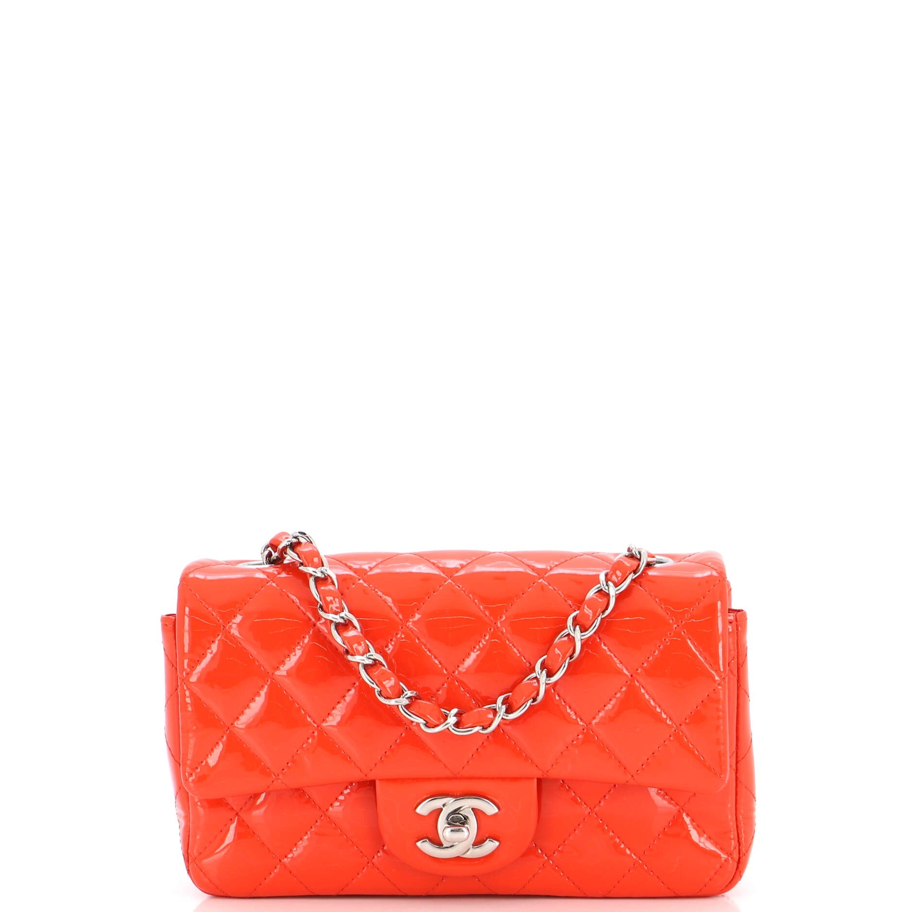 Classic Single Flap Bag Quilted Patent Mini