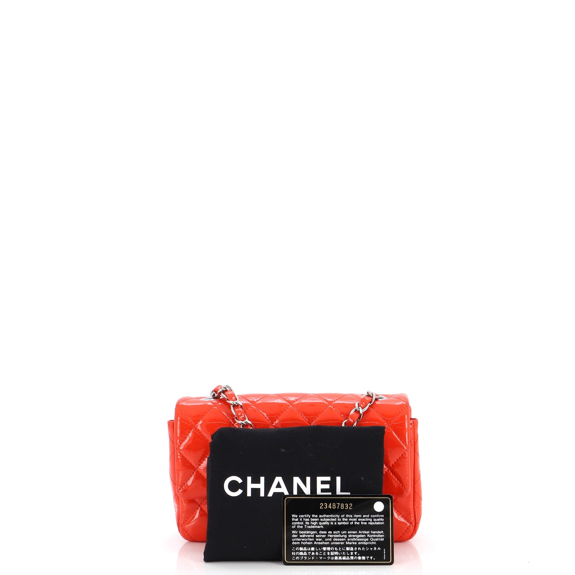 Classic Single Flap Bag Quilted Patent Mini