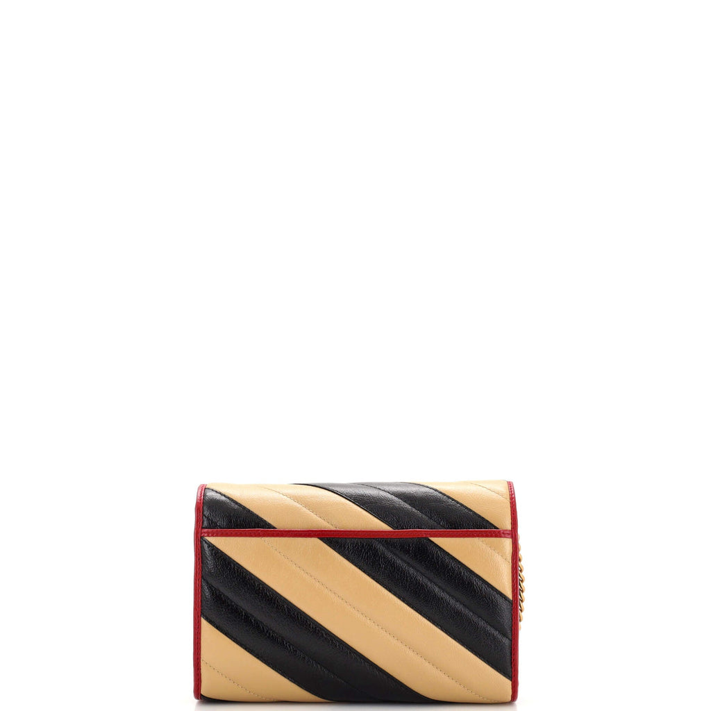 GG Marmont Chain Wallet Diagonal Quilted Leather Mini