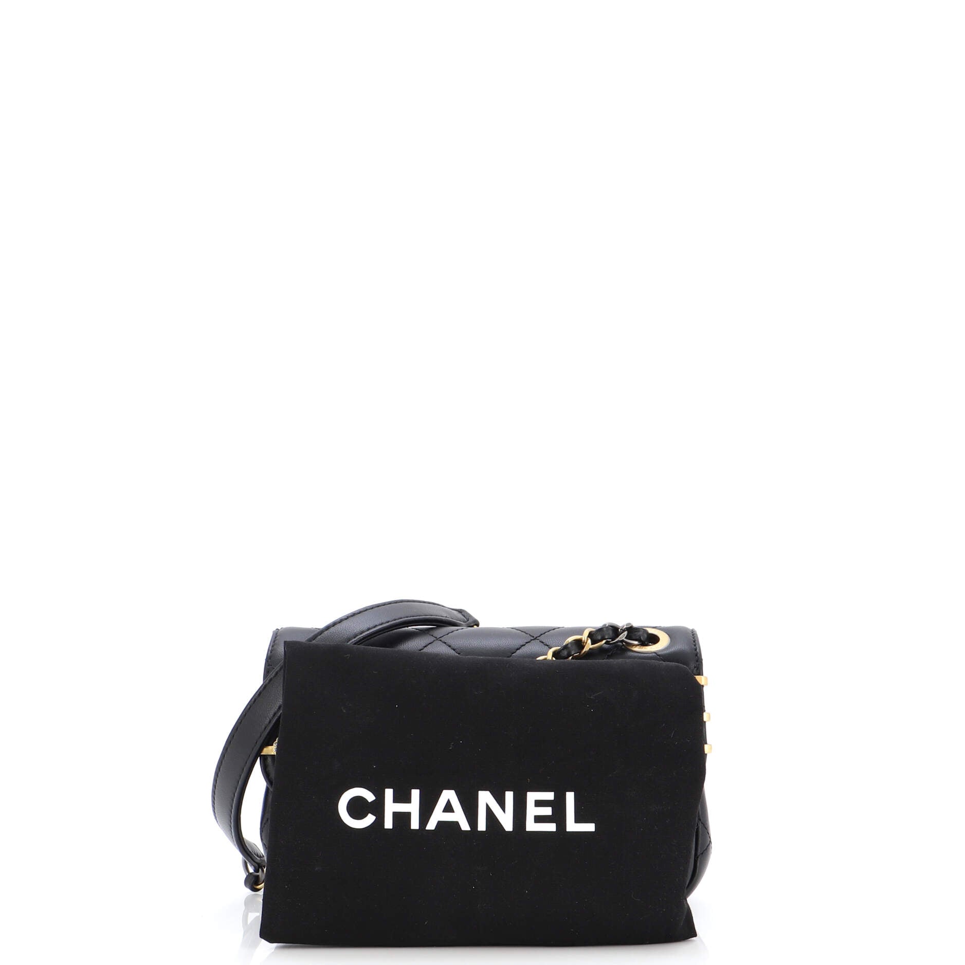 Coco Clips Flap Bag Embellished Quilted Lambskin Mini