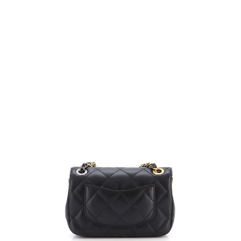 Coco Clips Flap Bag Embellished Quilted Lambskin Mini