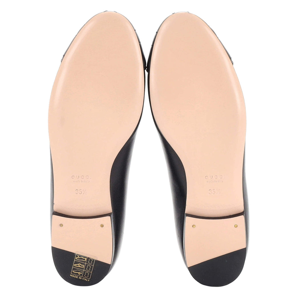 Women's GG Cap Toe Ballet Flats Leather with Matelasse Detail