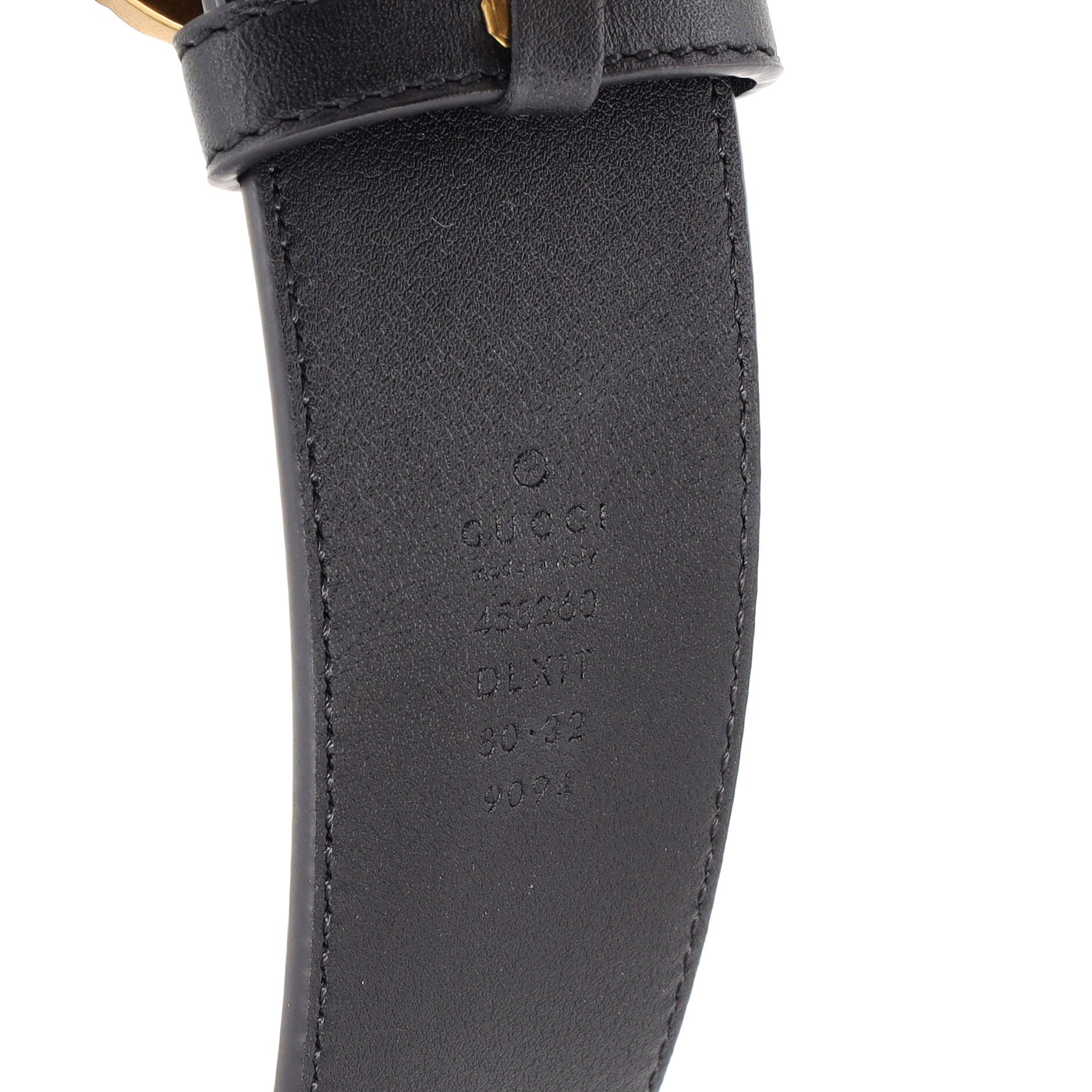 Pearly GG Marmont Belt Leather Wide 80