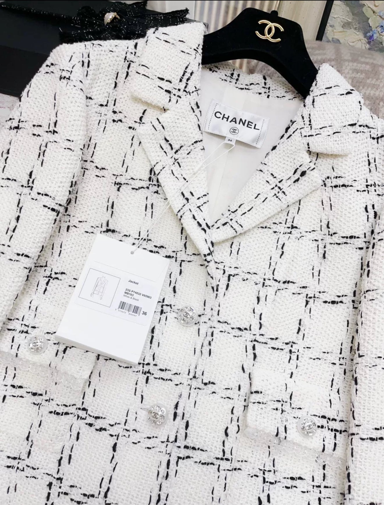 Chanel 23S White & Black jacket