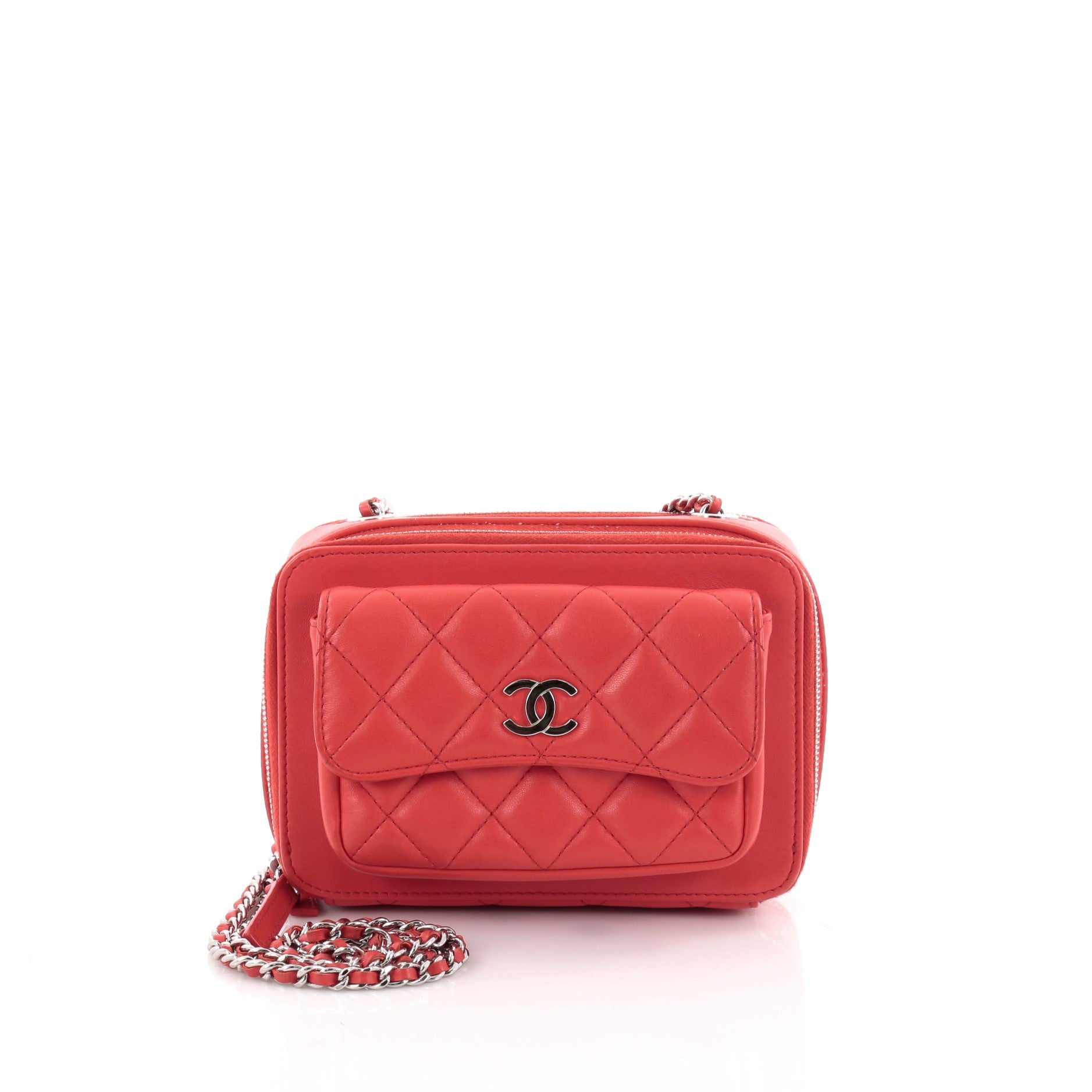 Pocket Box Camera Case Quilted Lambskin Mini