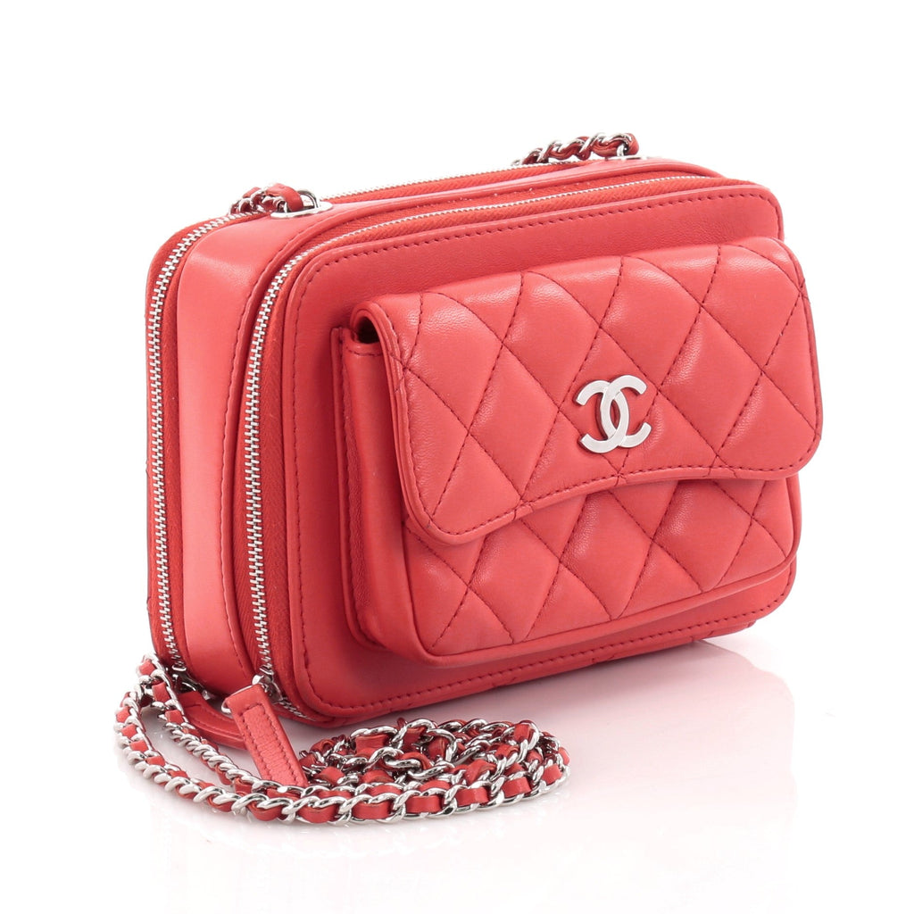 Pocket Box Camera Case Quilted Lambskin Mini