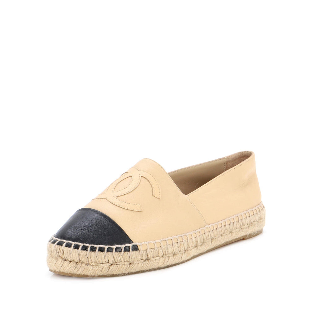 Women's CC Cap Toe Espadrilles Leather