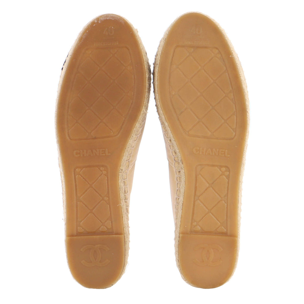 Women's CC Cap Toe Espadrilles Leather