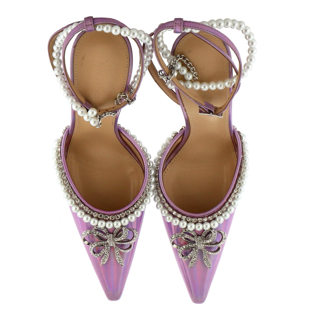 Women's Sophie Ankle Strap Pumps Iridescent Leather 100