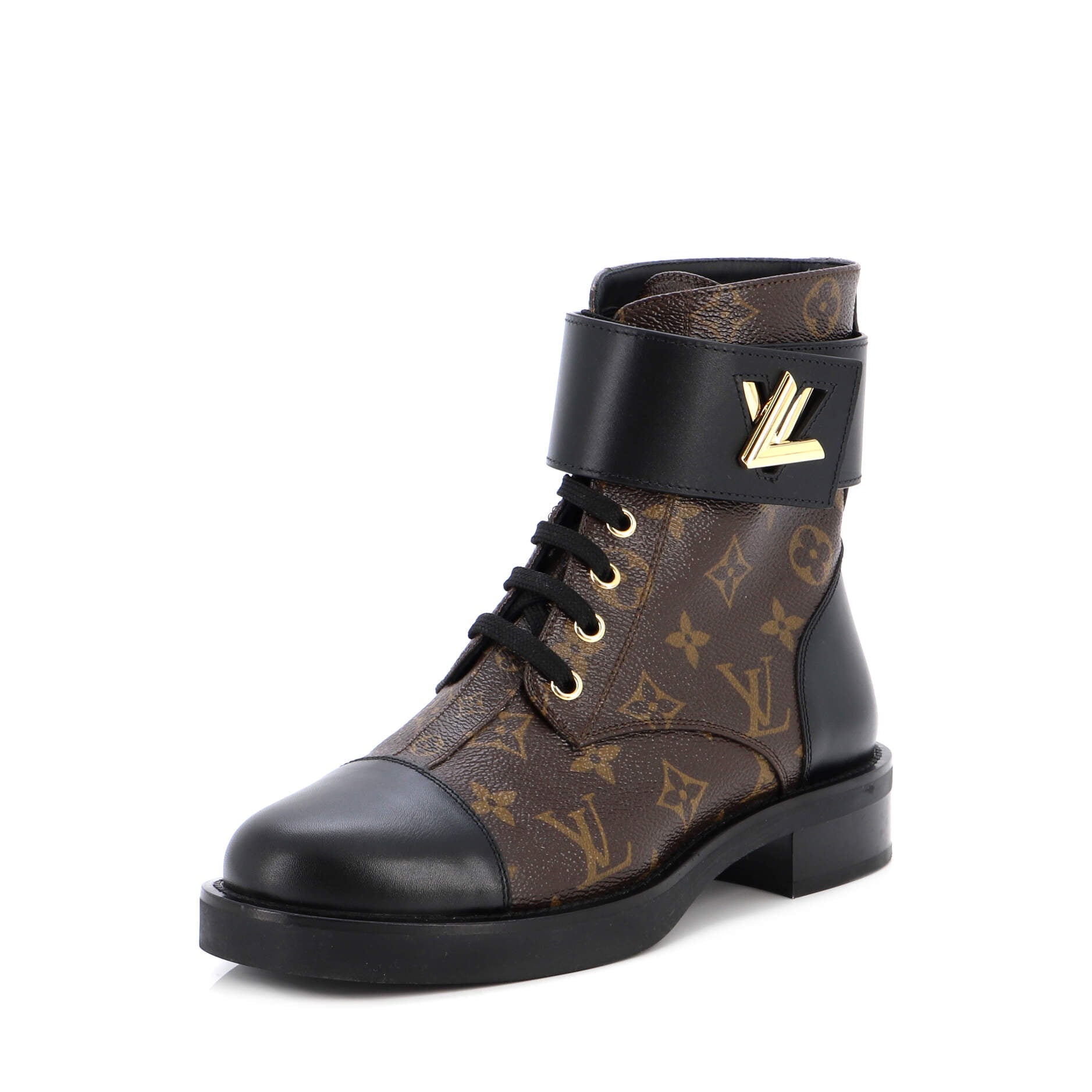 Women's Wonderland Flat Ranger Boots Monogram Canvas and Leather