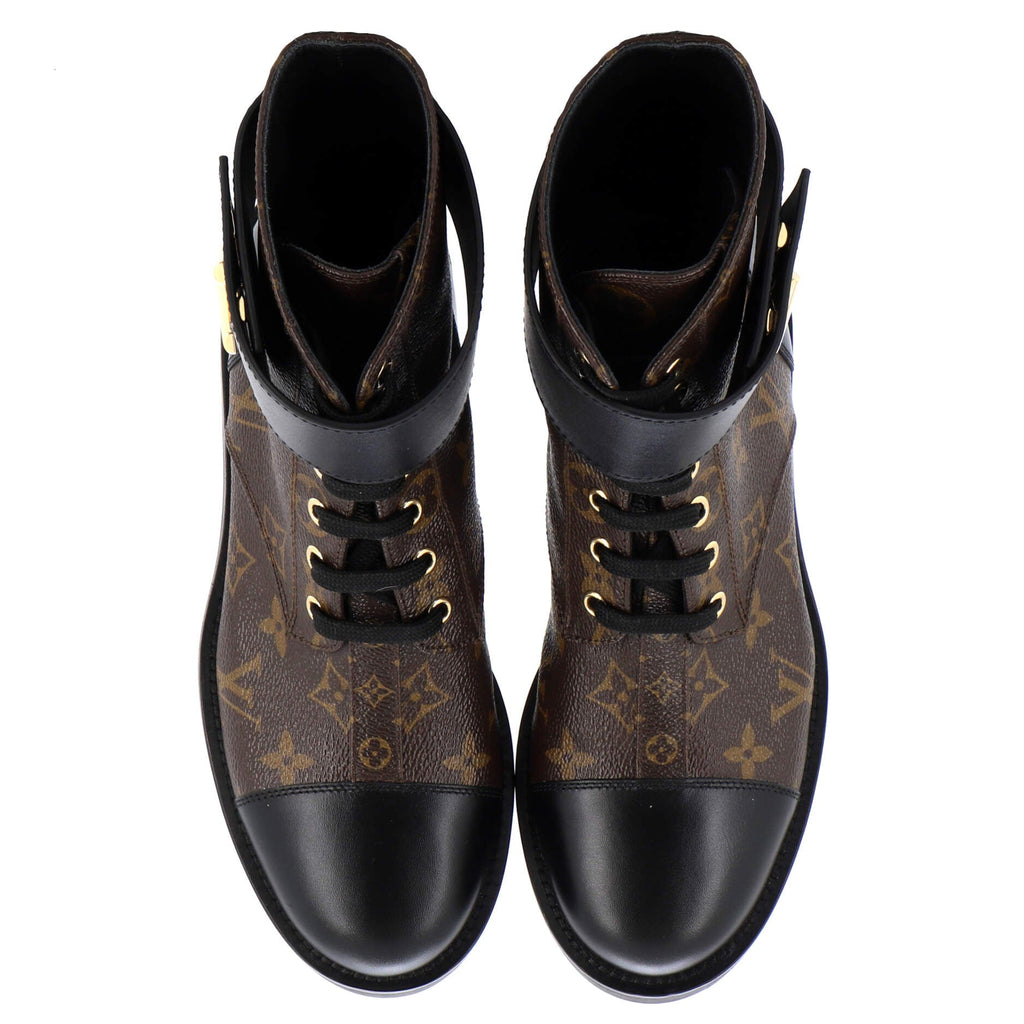 Women's Wonderland Flat Ranger Boots Monogram Canvas and Leather