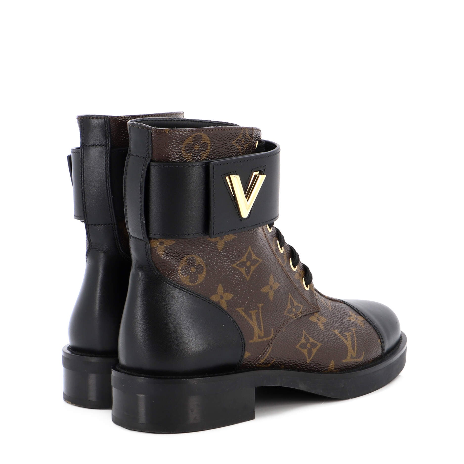 Women's Wonderland Flat Ranger Boots Monogram Canvas and Leather