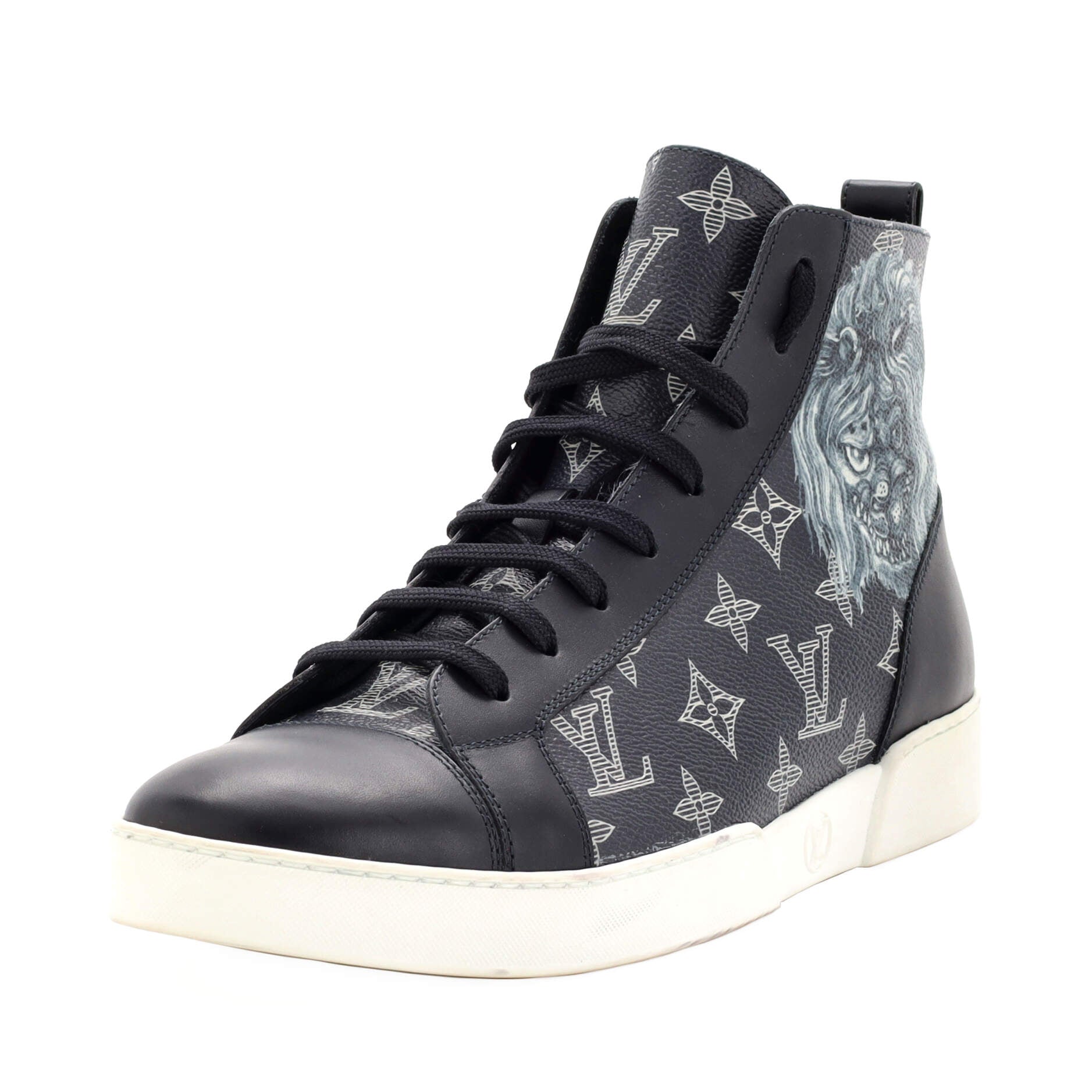 Men's High Top Sneakers Limited Edition Chapman Savane Monogram Canvas