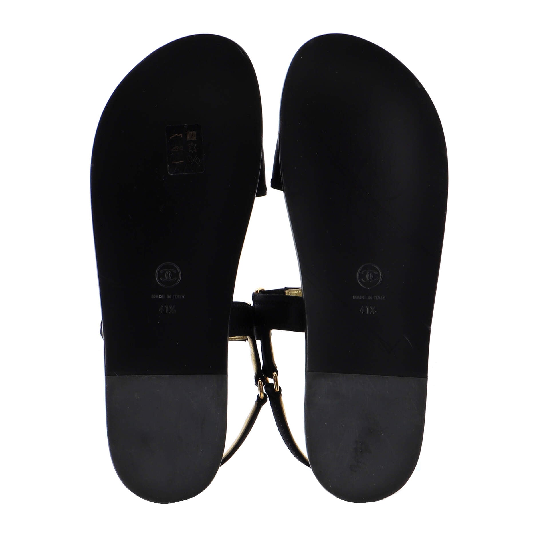Women's CC Logo Strappy Slingback Platform Sandals Satin