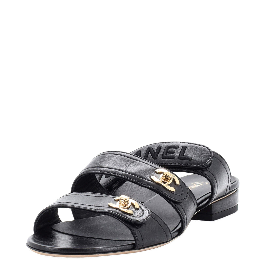 Women's Turnlock CC Logo Sandals Leather