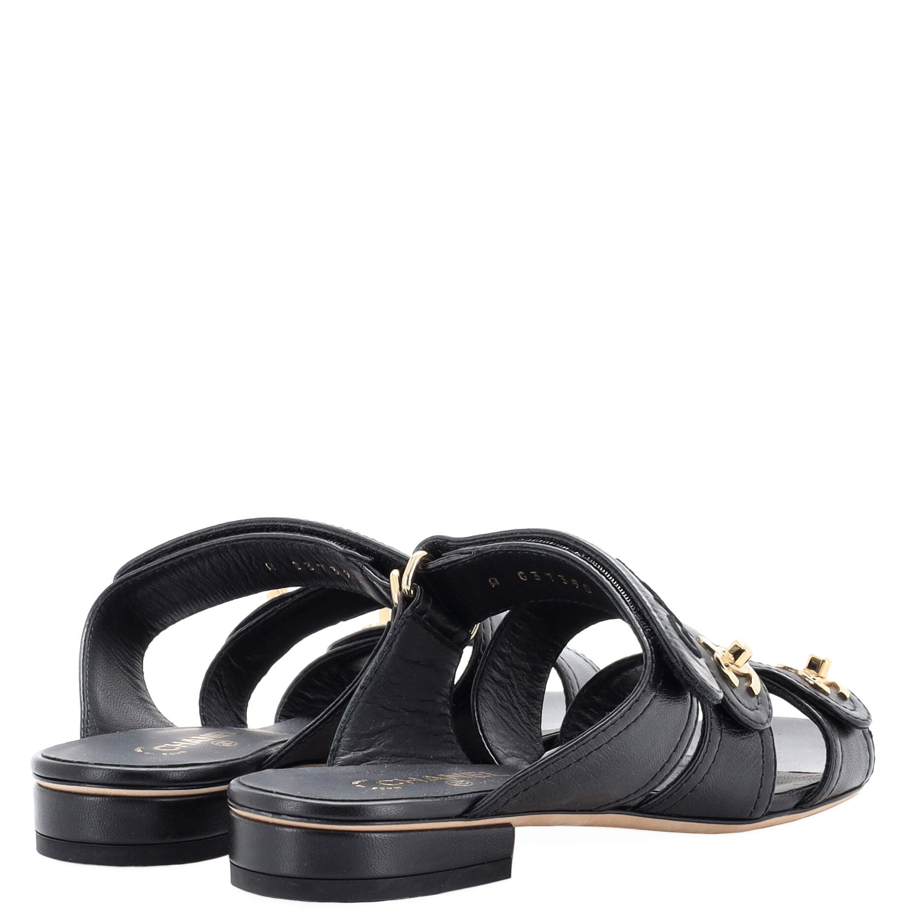 Women's Turnlock CC Logo Sandals Leather