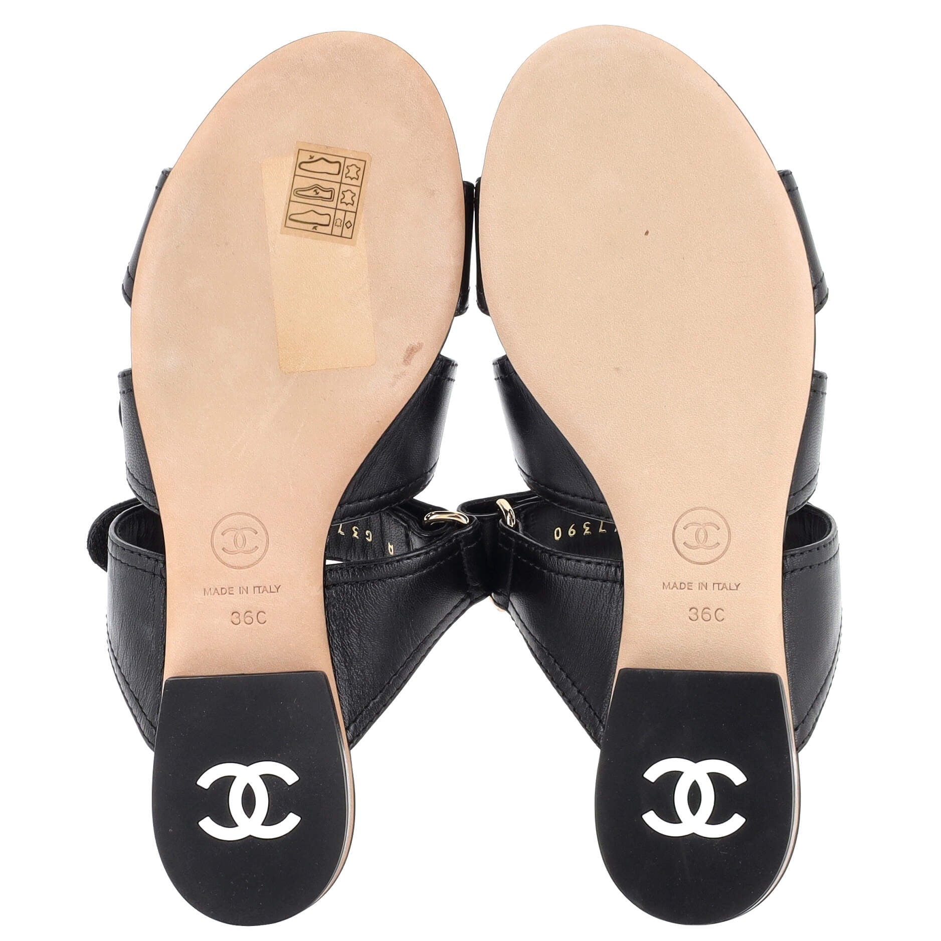 Women's Turnlock CC Logo Sandals Leather