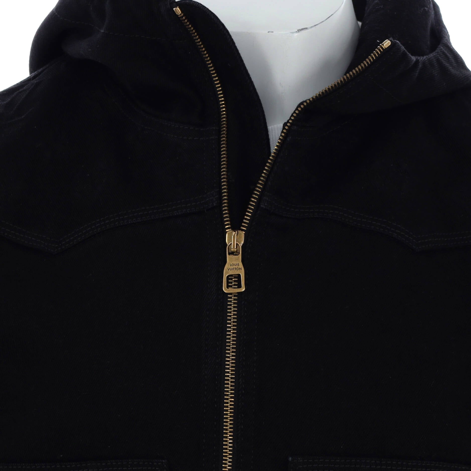 Men's Workwear Hooded Jacket Monogram Denim